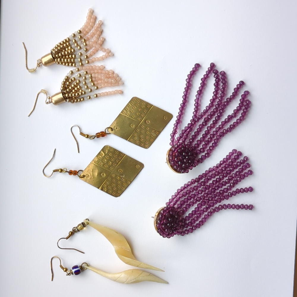 Bundle of 4 Pairs of Fashion Earrings - 2 From Africa